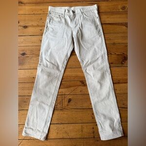 Visvim Slim Fit Jeans Off-White 100% Cotton Made in Japan 30x30